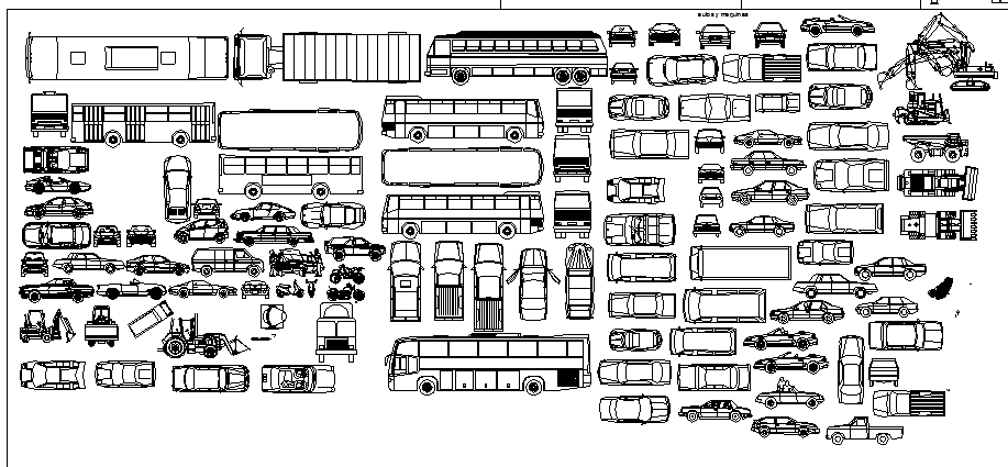 Common Vehicle Blocks dwg file