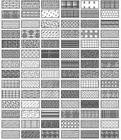 Common blocks details of floor tiles dwg file