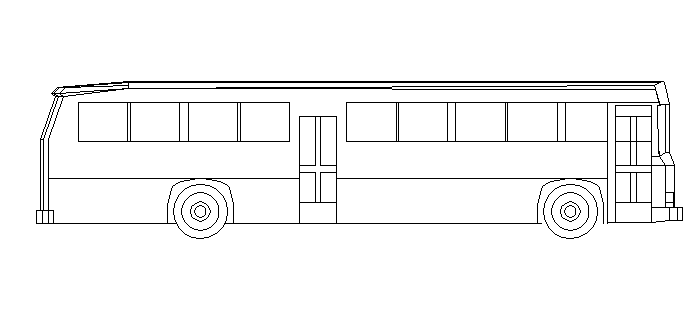 Common bus side elevation cad block details dwg file
