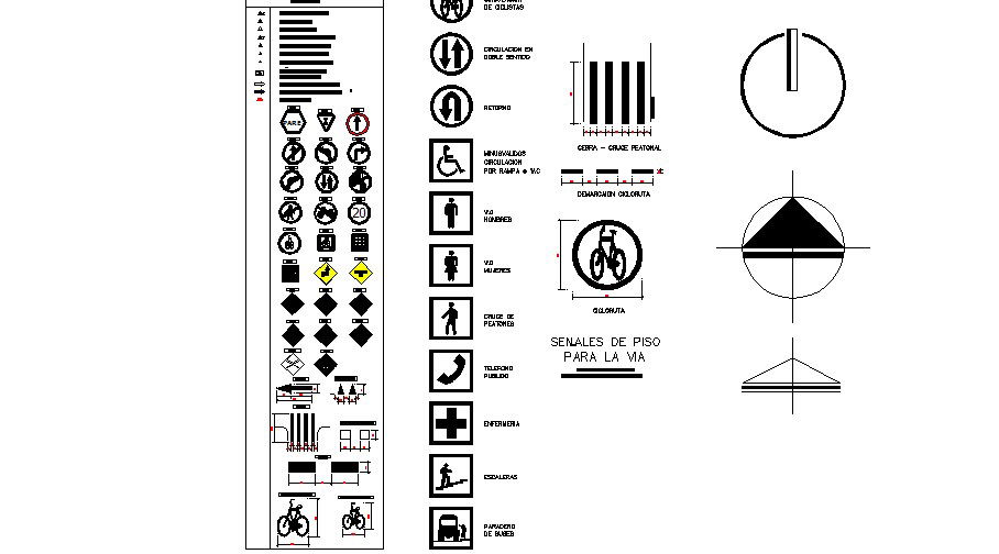 Common direction blocks and symbols cad drawing details dwg file