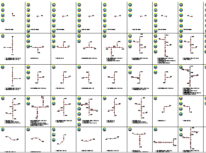 Common node blocks design dwg file