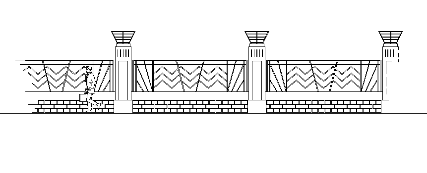 Community wall details dwg