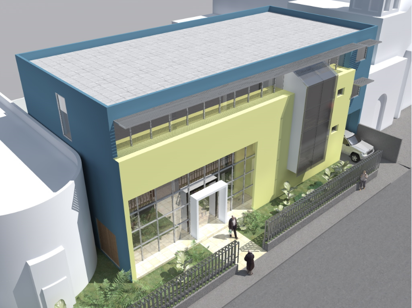 Architectural 3D Corporate Building Design model in DWG file