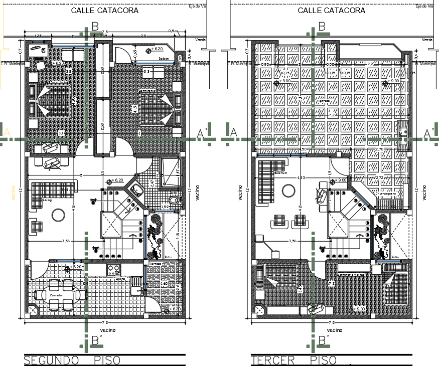 Complete architectural layout details