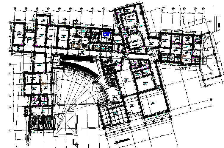 Complete architectural layout plan of a building