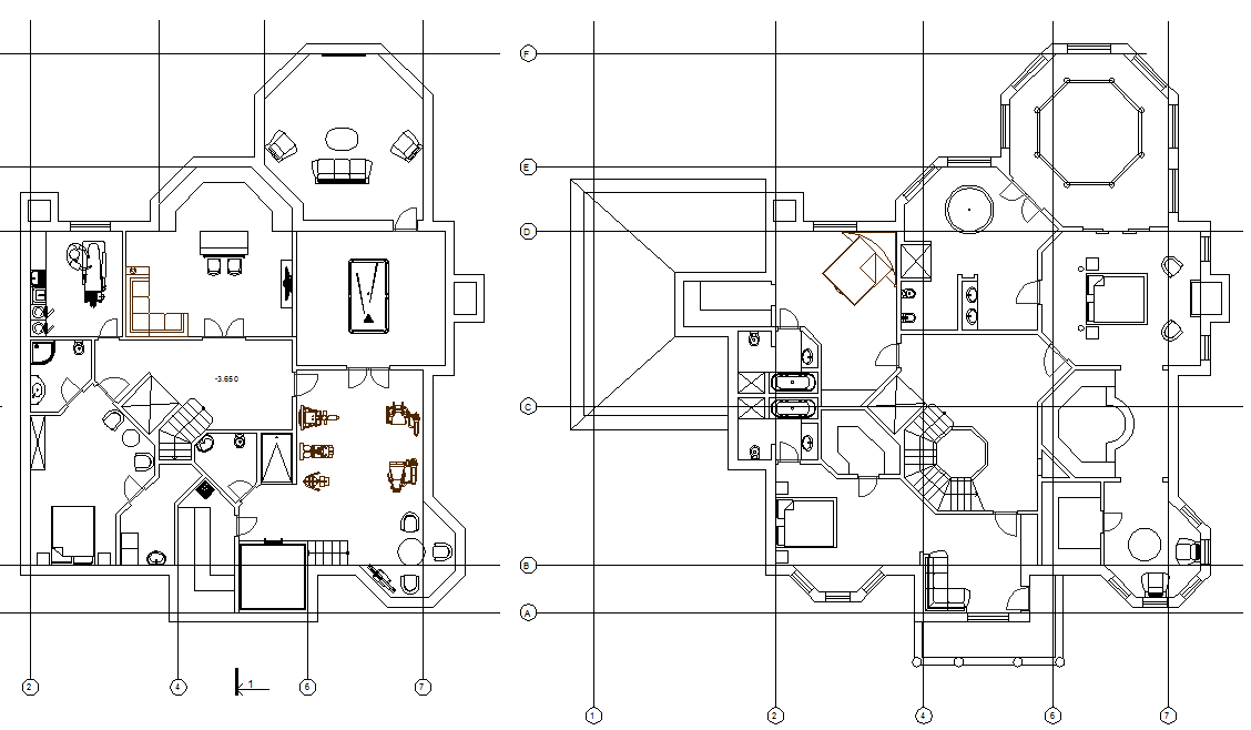 Complete architectural layout plan of a building