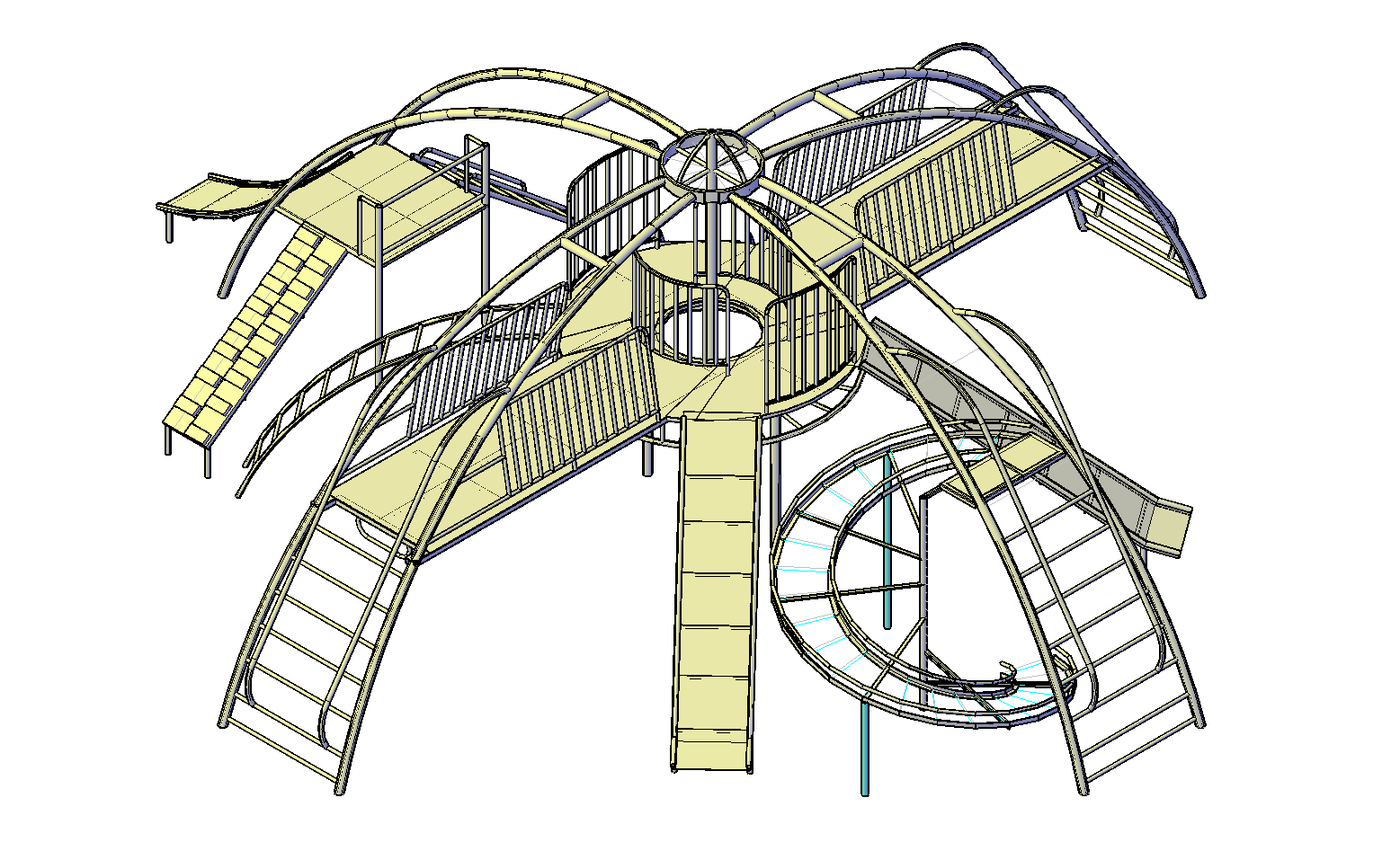 Complete assault course plan detail dwg file.
