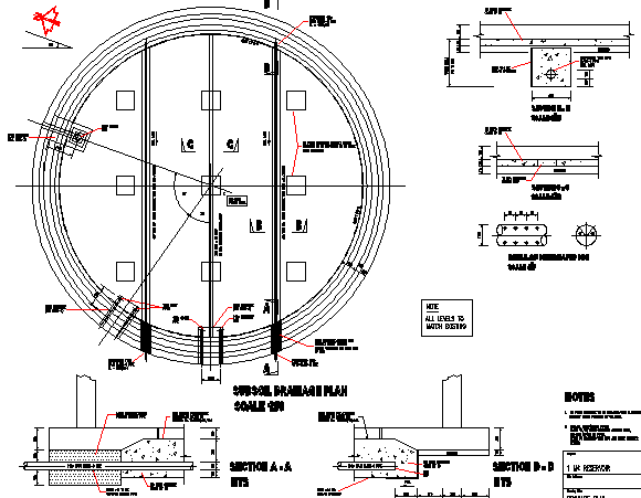 Complete sectional details dwg file