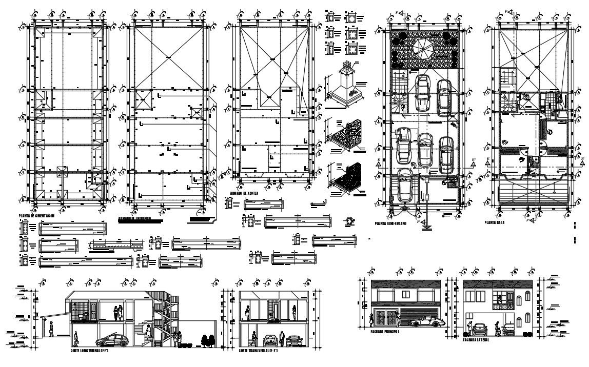 Complex Building With Shop for Drawing DWG File