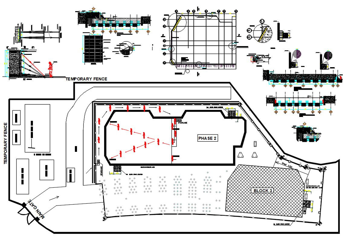 Complex Construction CAD Drawing