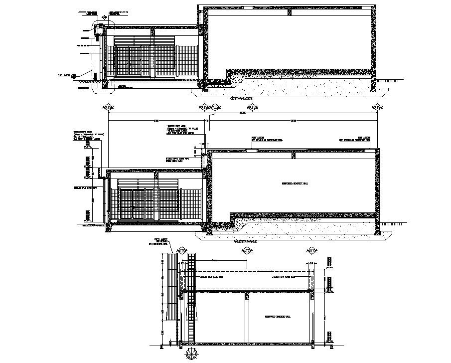 Compound wall design pattern CAD drawing
