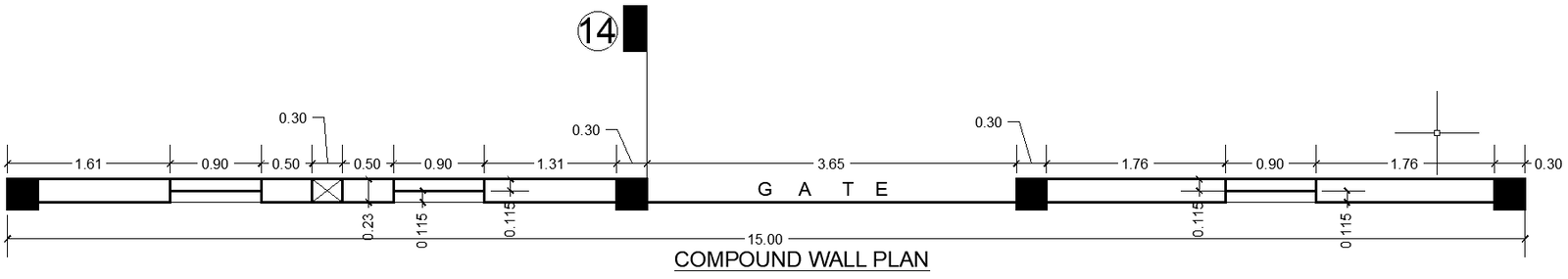 Compound Wall Plan Details AutoCAD DWG Download File