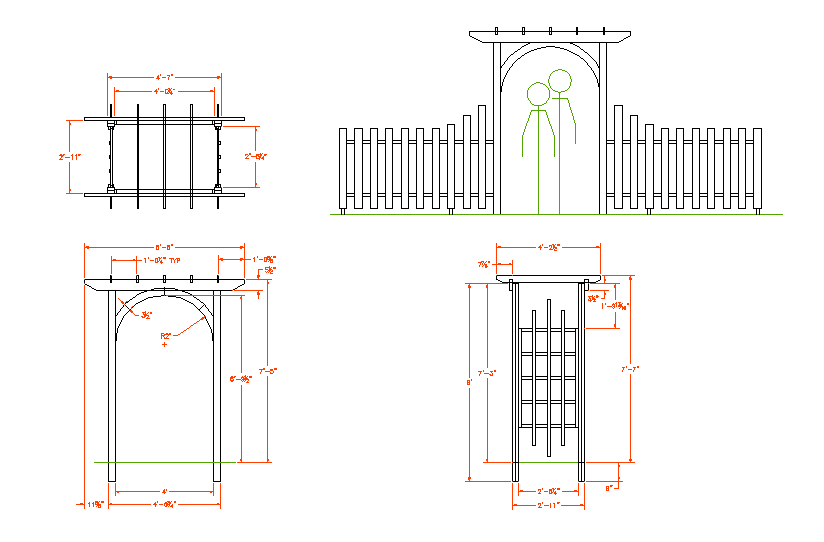 Compound Wall With Gate Elevation Design