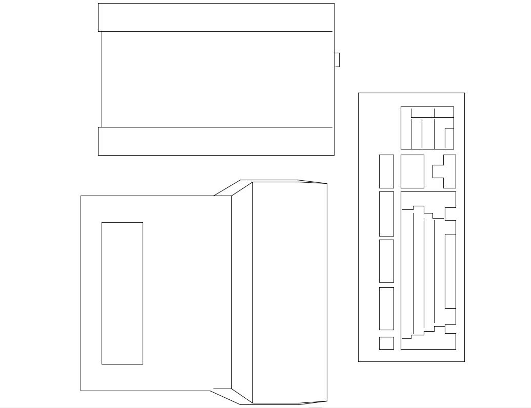 Computer Top View CAD File Free 