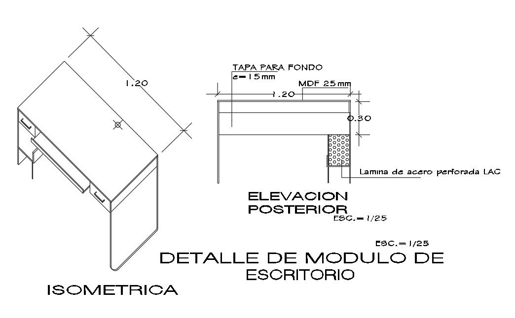Computer Table CAD Blocks Free Download for Furniture Plan