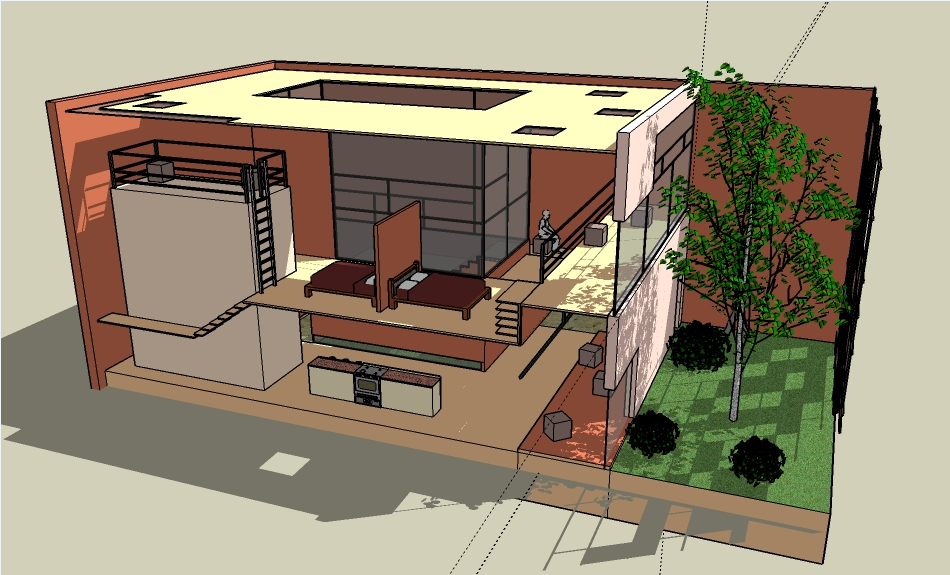 Concept of building design dwg file