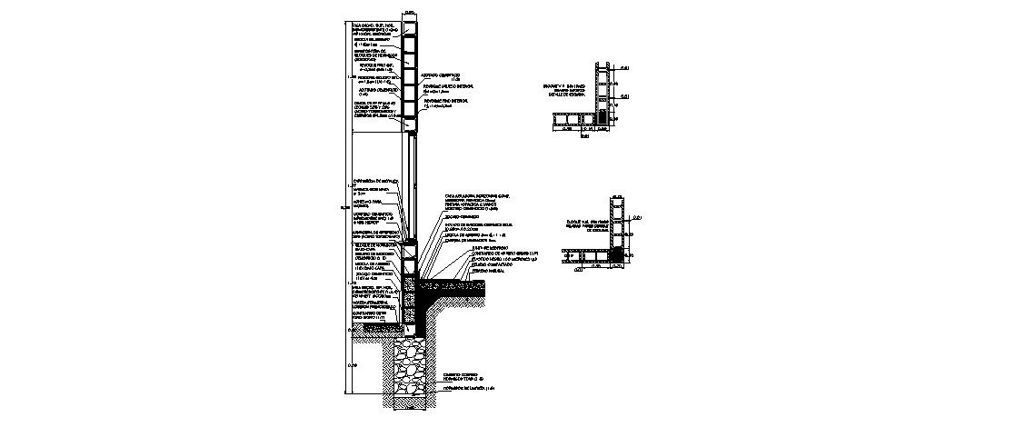 Concrete Block Detail In DWG File