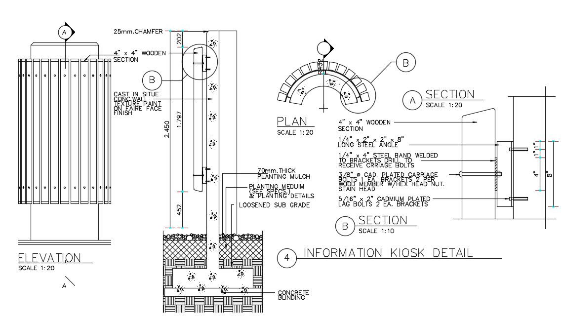 Concrete Column Design CAD Drawing Download