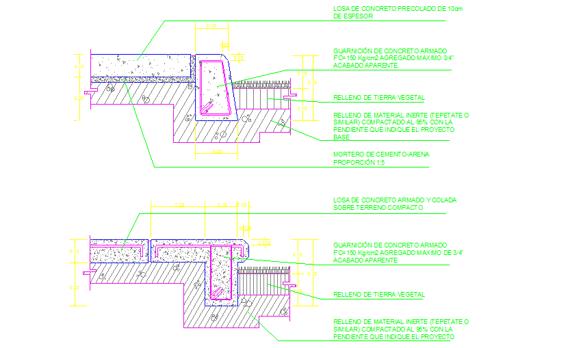 Concrete Slab Detail in DWG File