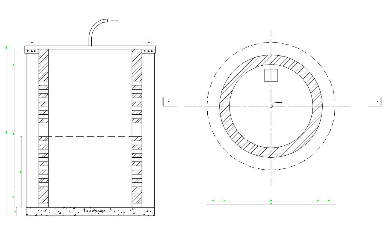 Concrete Water Tank Free CAD Drawing
