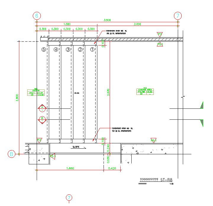 Concrete and steel section details are given in this 2D AutoCAD Drawing DWG file. Download the free 2D AutoCAD DWG file now.