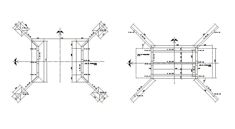 Concrete bridge section and construction details dwg file