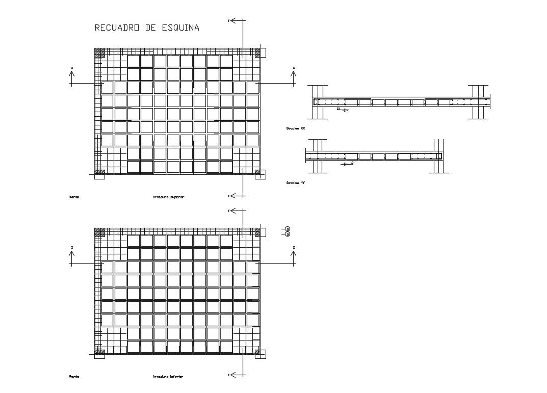 Concrete slab structure and construction details dwg file