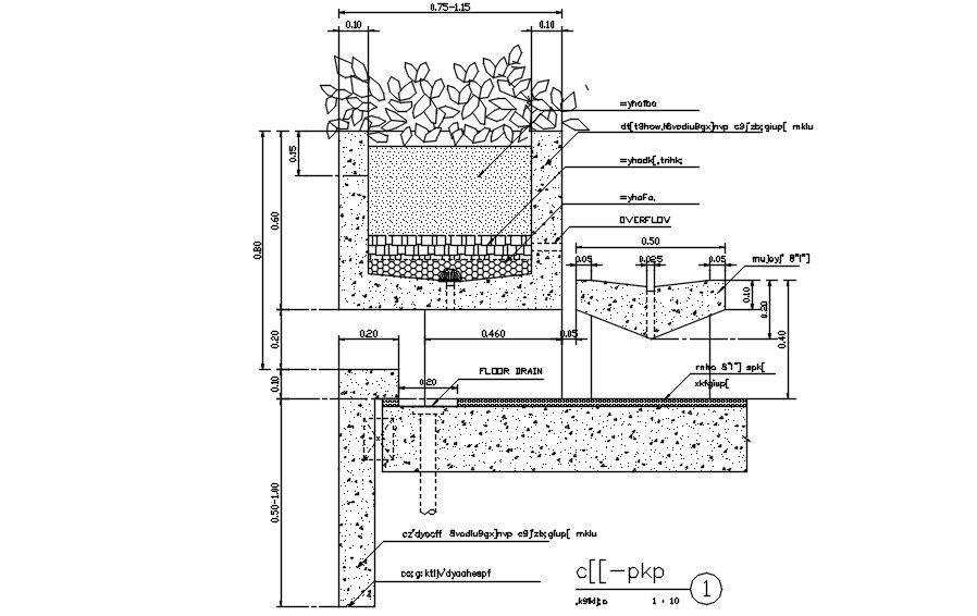 Concrete garden section details are given in this AutoCAD 2D DWG file. Download the AutoCAD 2D DWG file.