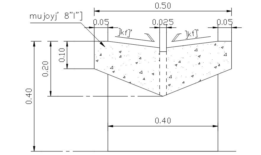 Concrete pot section details are given in this AutoCAD 2D DWG file. Download the AutoCAD 2D DWG file.