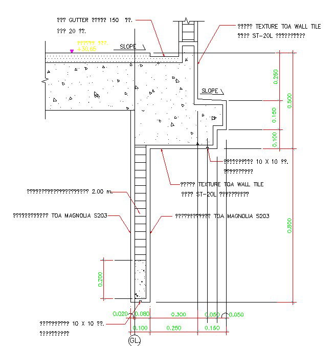 Concrete section details are given in this AutoCAD DWG file.Download the AutoCAD 2D DWG file.