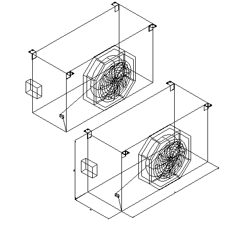 Condenser of air conditioning of school dwg file