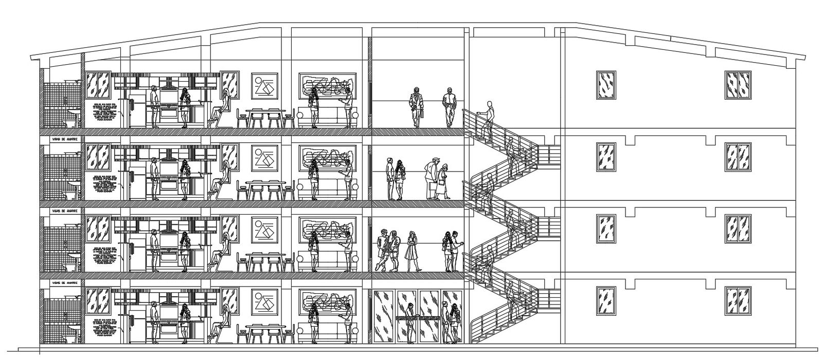 Condo House Section CAD Drawing