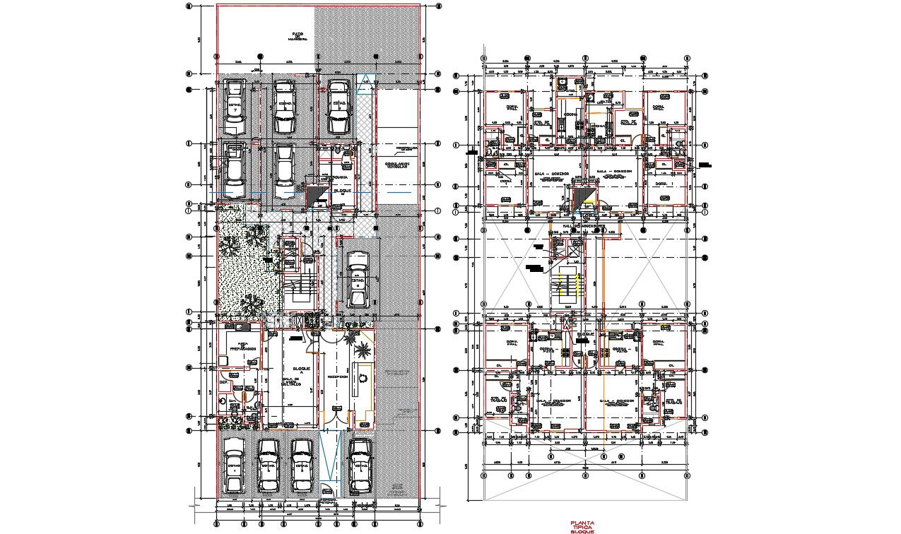 Condominium Design Working Plan AutoCAD Drawing