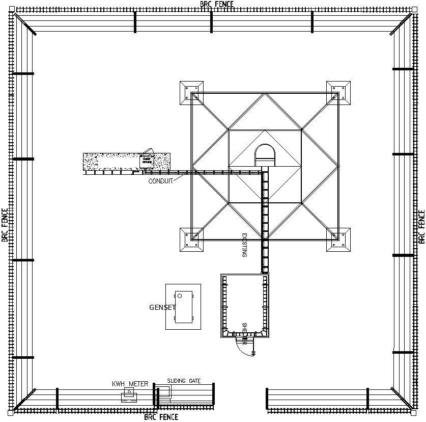 Conduit and genset details in AutoCAD, dwg files.