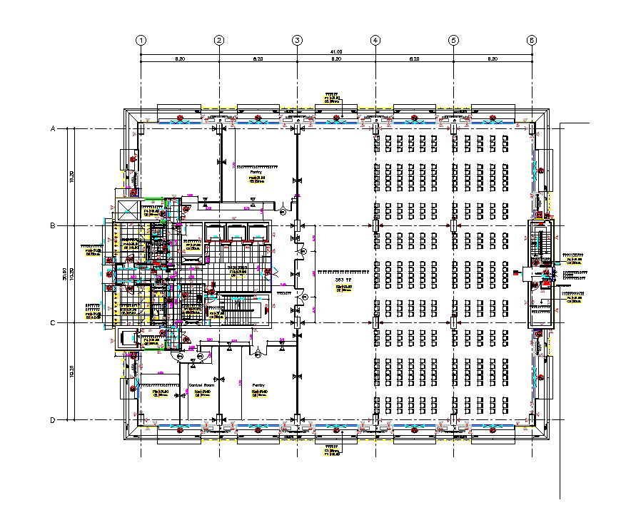 Conference Hall in the Hotel floor plan details is provided in this AutoCAD DWG file.Download the 2D AutoCAD file now.
