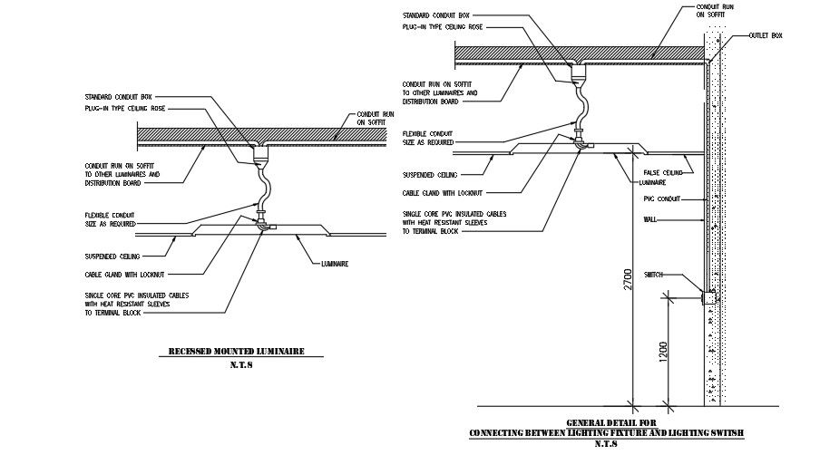 Connection between lighting fixture and lighting switches