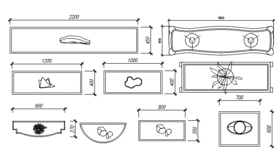 Console unit Design cad blocks in AutoCAD, dwg file.