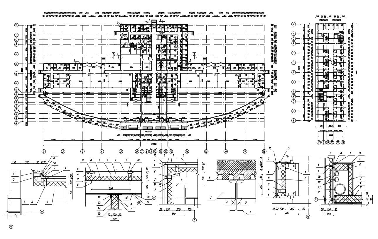 Construction Building Plan DWG File