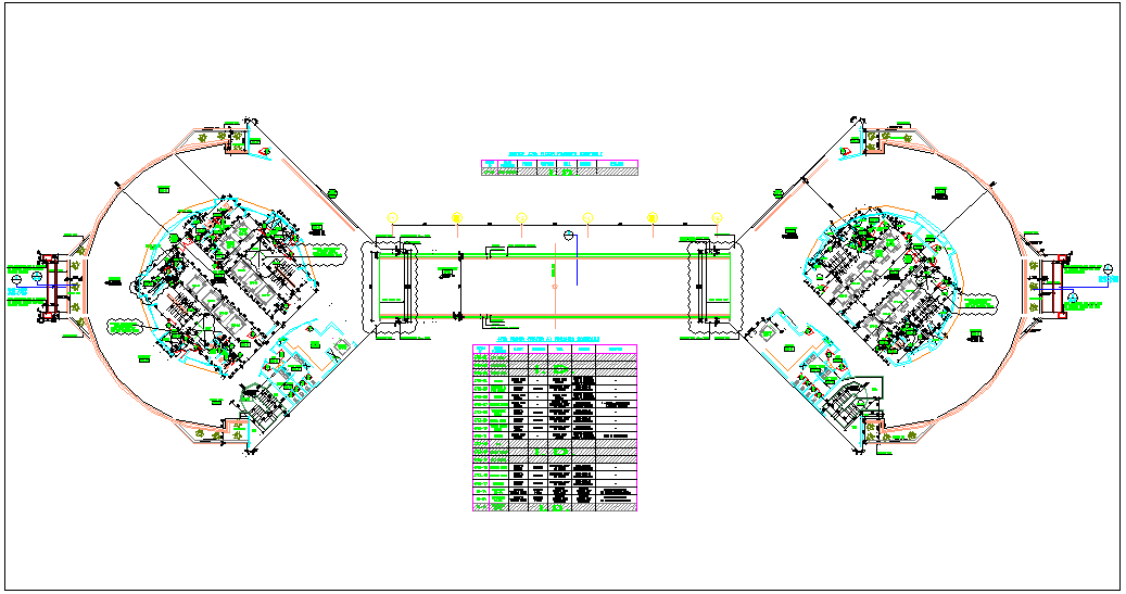 Construction Design of tower AB for 47 floor with view of bridge