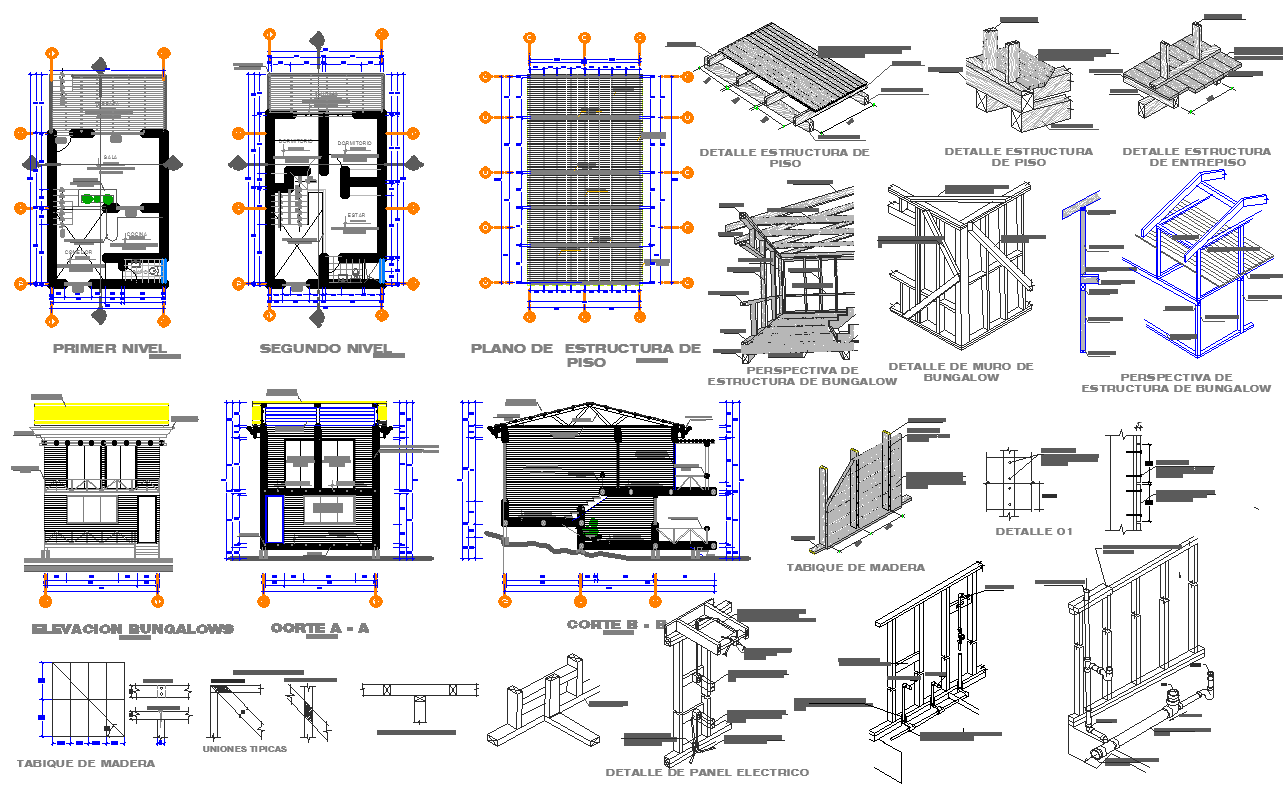 Construction House plan autocad file