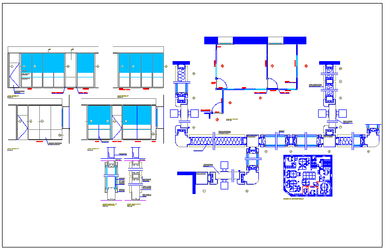 Construction and reform detail view of band building dwg file