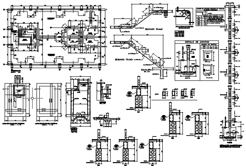 Construction detail in autocad 