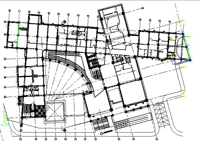 Construction detail layout plan dwg file