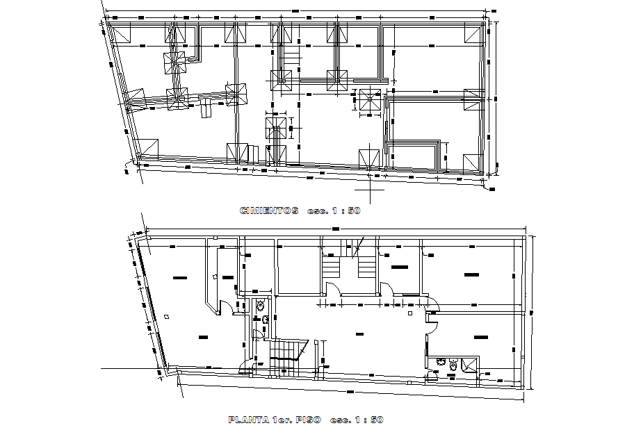 Construction detail layout plan dwg file