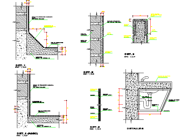 Construction detail layout plan dwg file