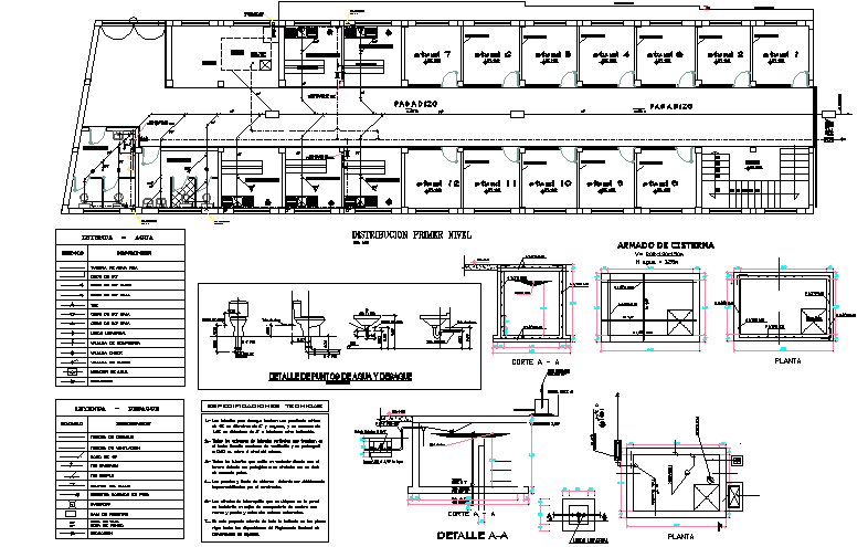 Construction detail layout plan dwg file