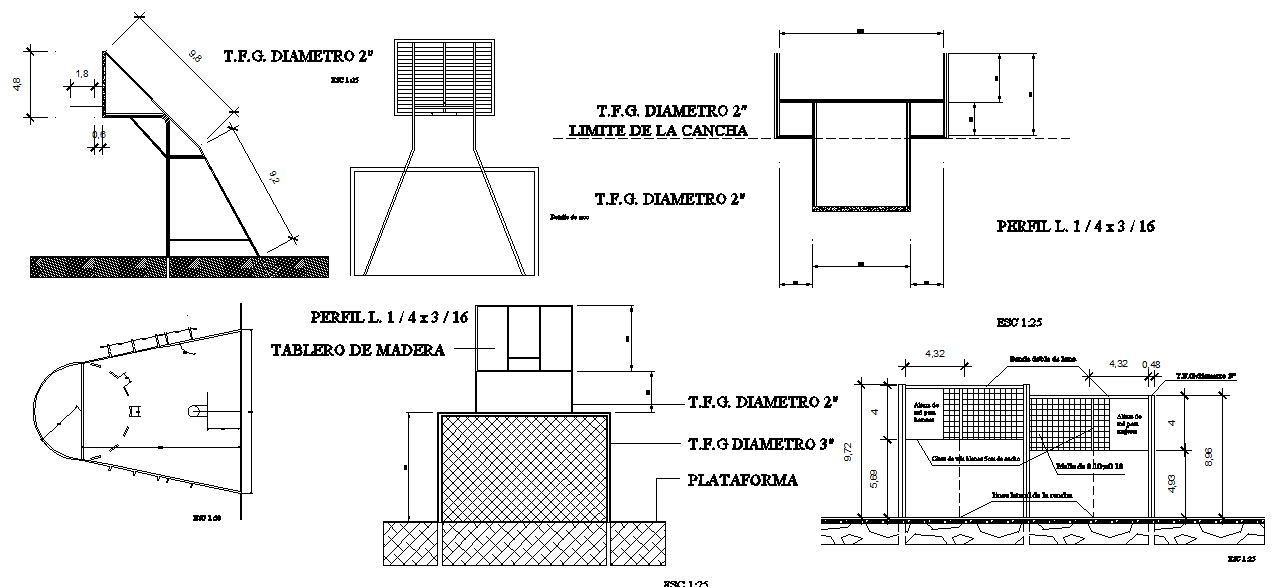 Construction detail layout plan dwg file
