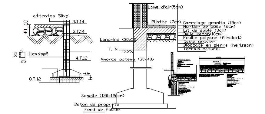 Construction detail of dwg file 