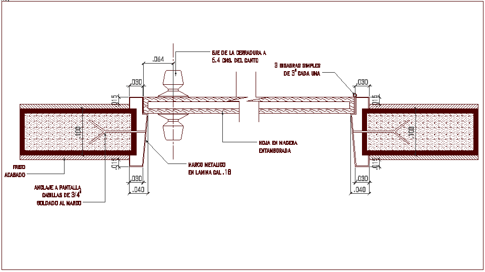 Construction detail of frame work