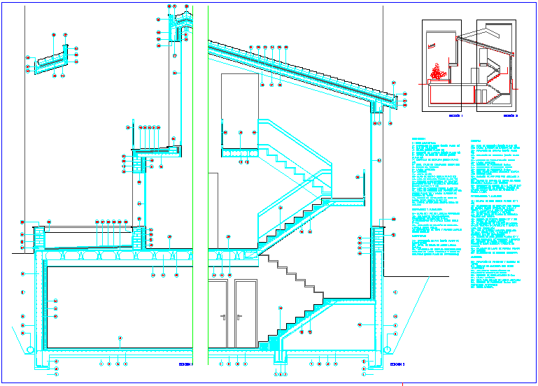 Construction elevation of family housing dwg file